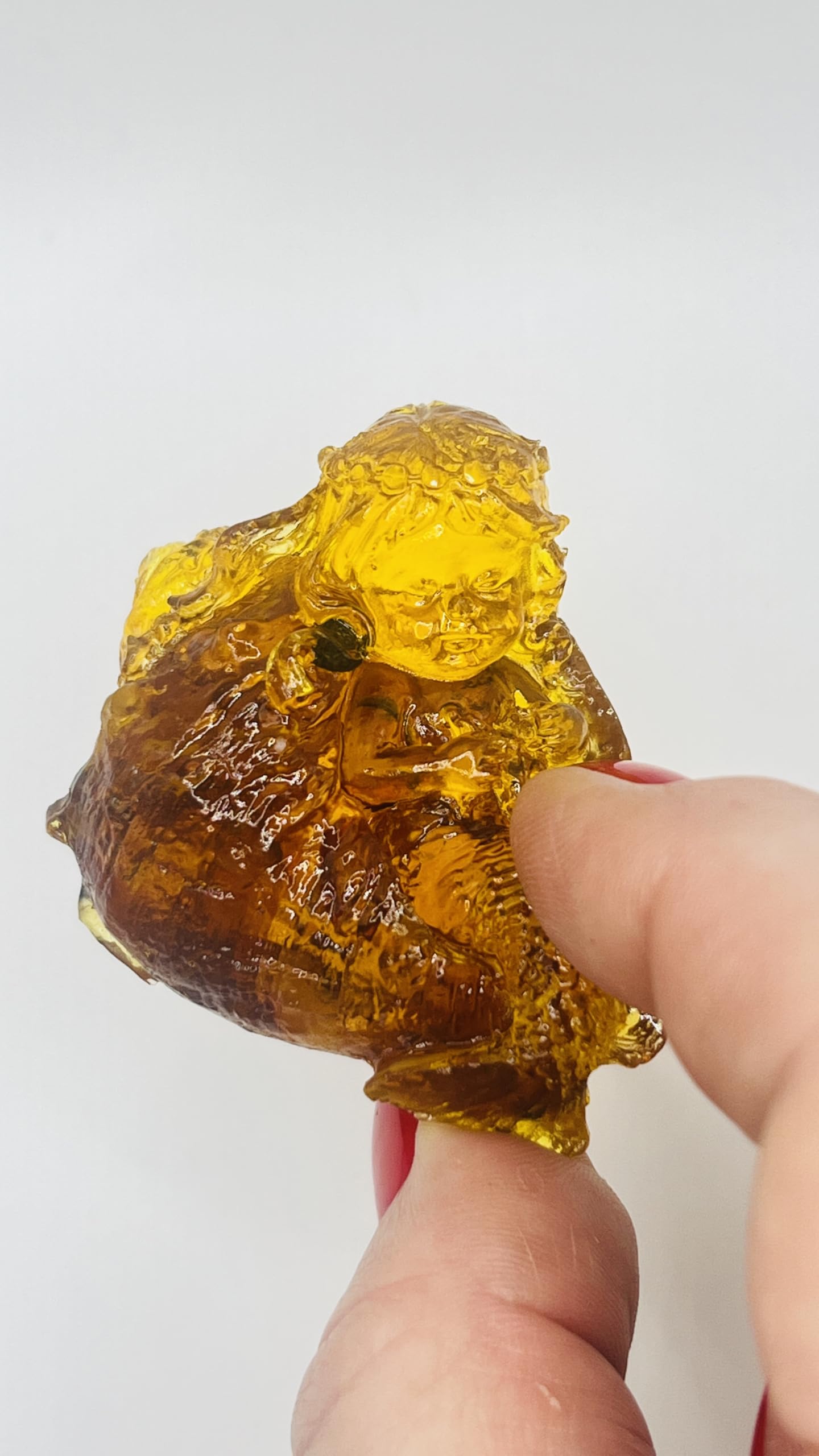 KIZIMA USA Handmade Amber Mermaid Figurine, Decorative Shell Statue