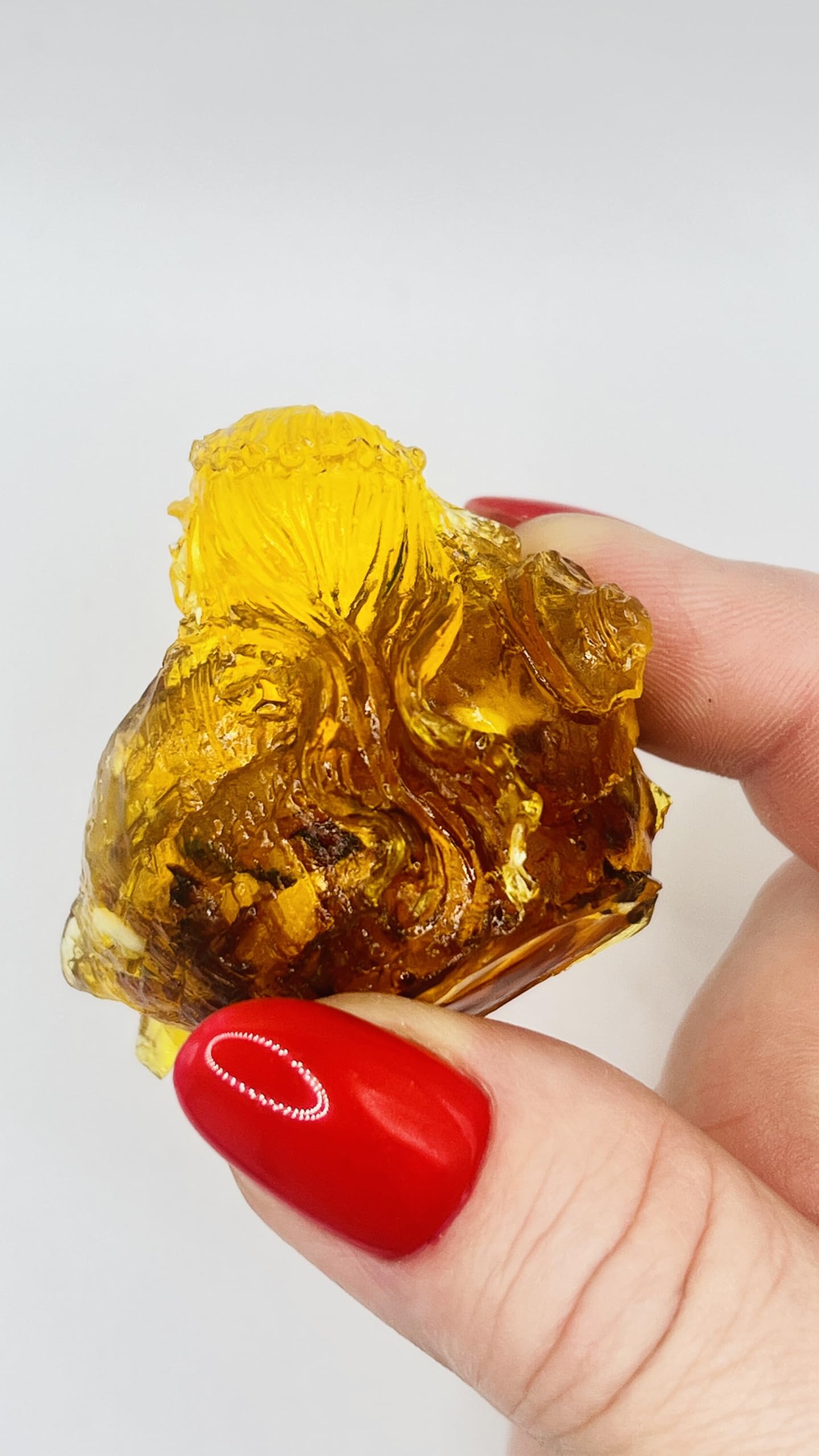 KIZIMA USA Handmade Amber Mermaid Figurine, Decorative Shell Statue