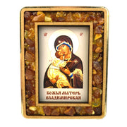 USA KIZIMA Handmade Mother of God of Vladimir Baltic amber