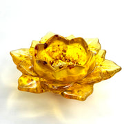 Handmade Flower Lotus Candlestick Baltic Amber Gift