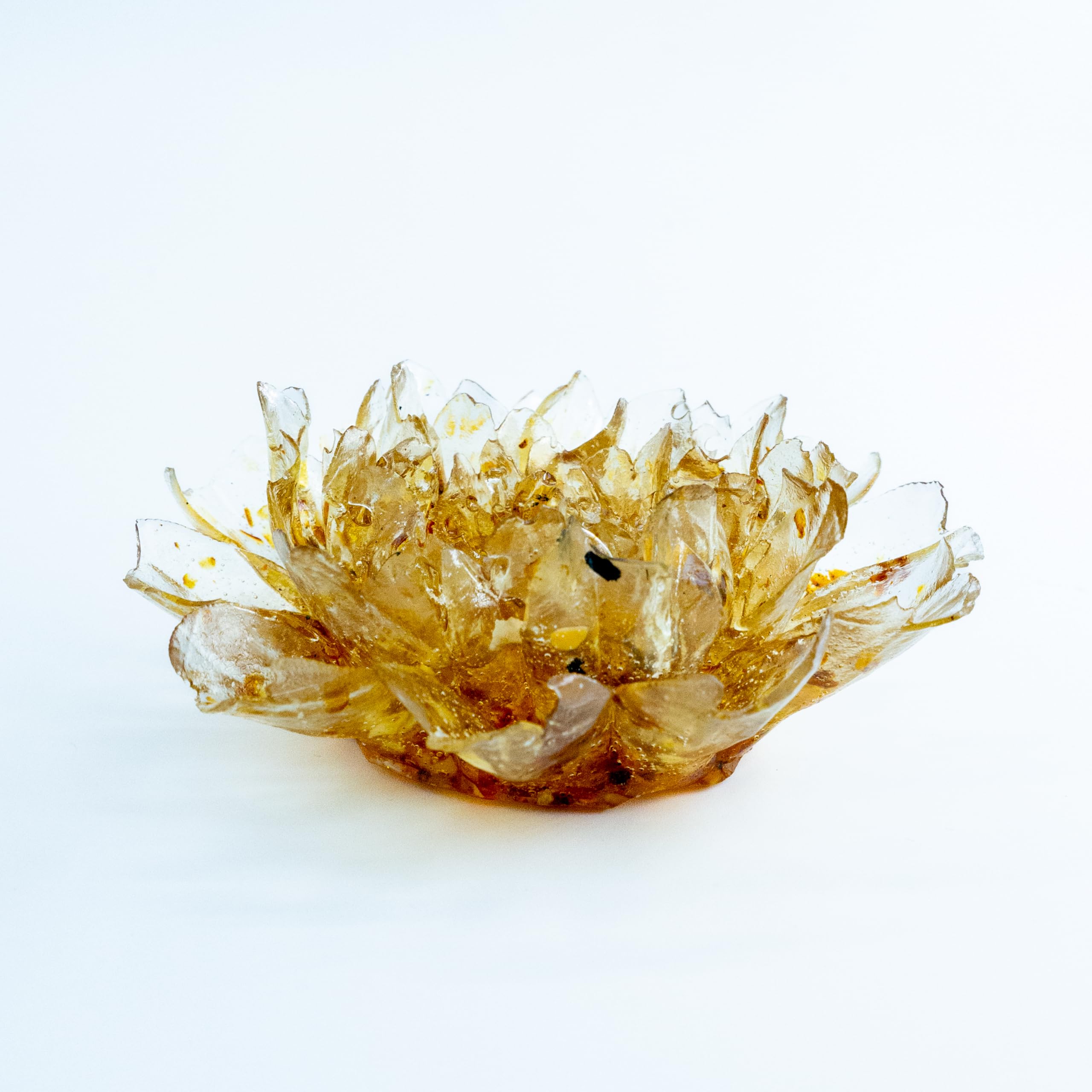 USA KIZIMA HANDMADE Peony bud with Amber Home Decoration