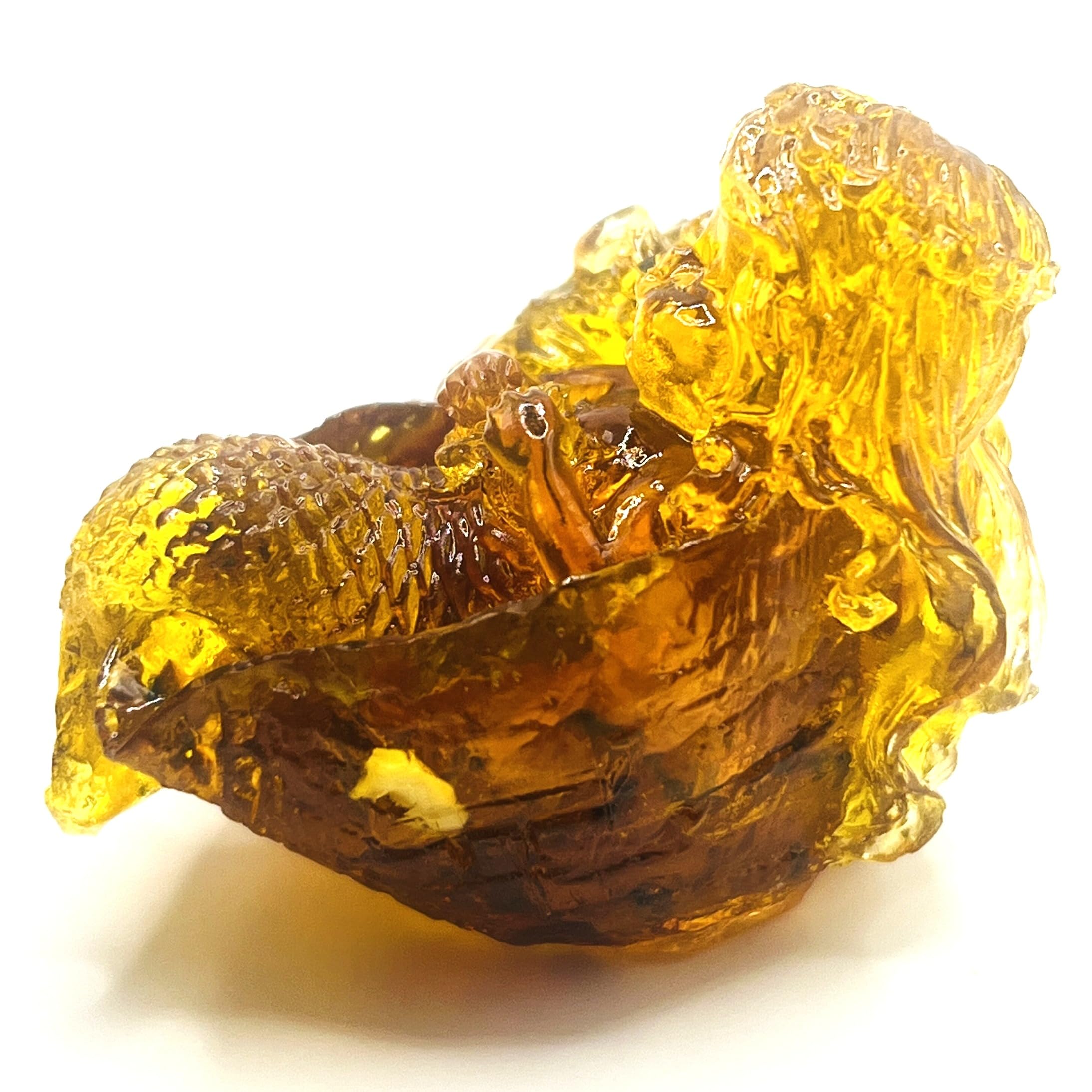 KIZIMA USA Handmade Amber Mermaid Figurine, Decorative Shell Statue