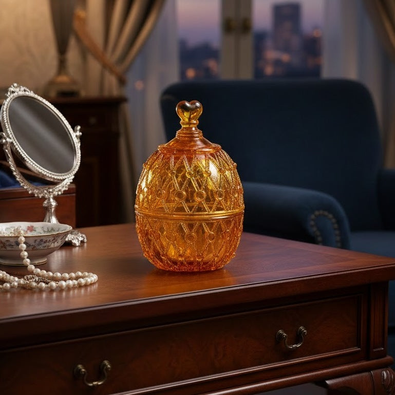 Amber Easter Egg Jewelry Box