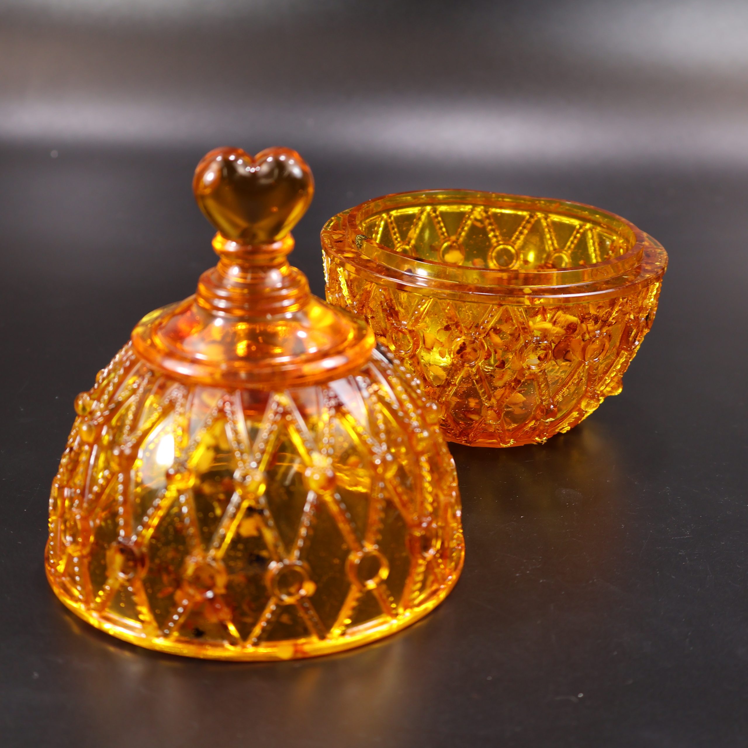 Amber Easter Egg Jewelry Box