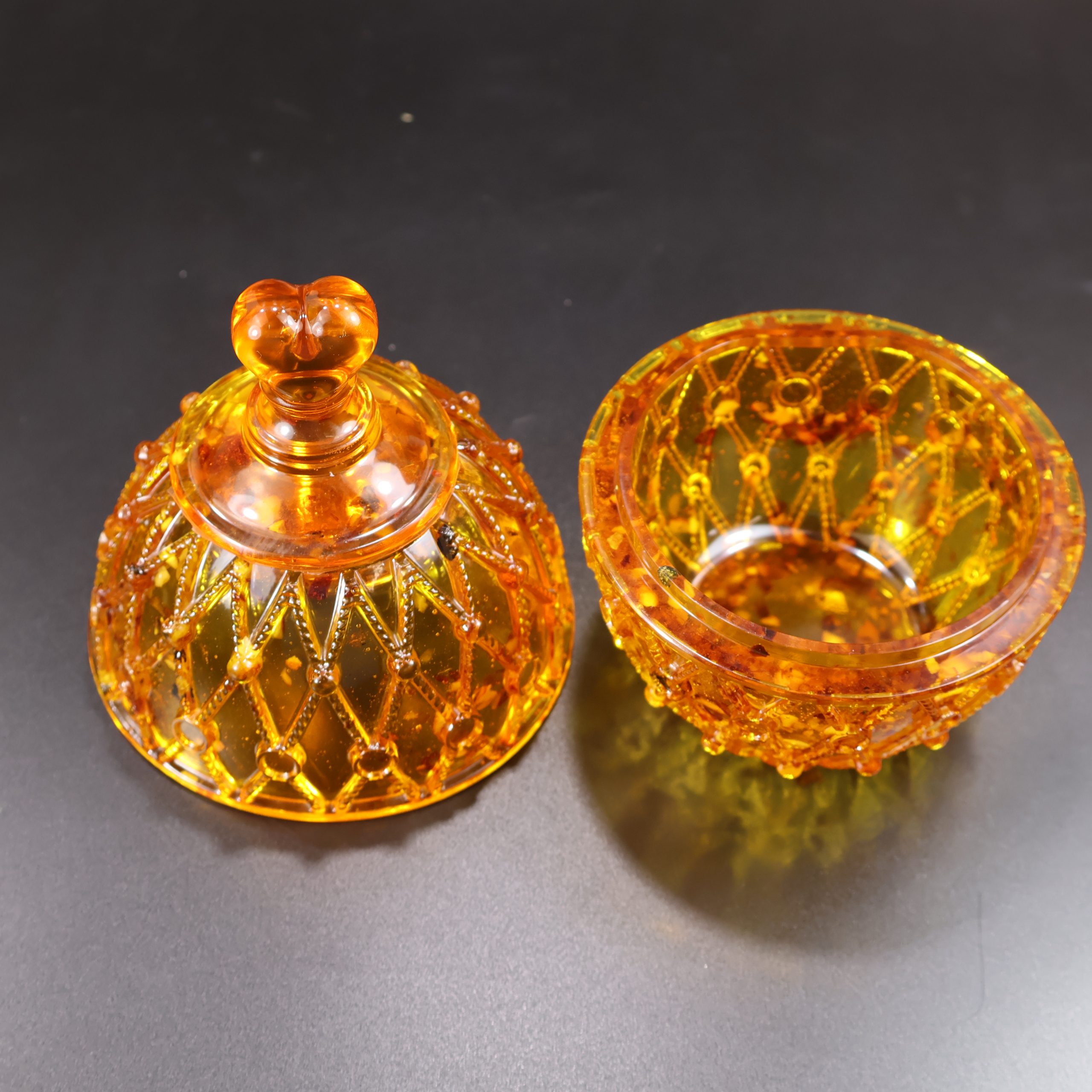 Amber Easter Egg Jewelry Box