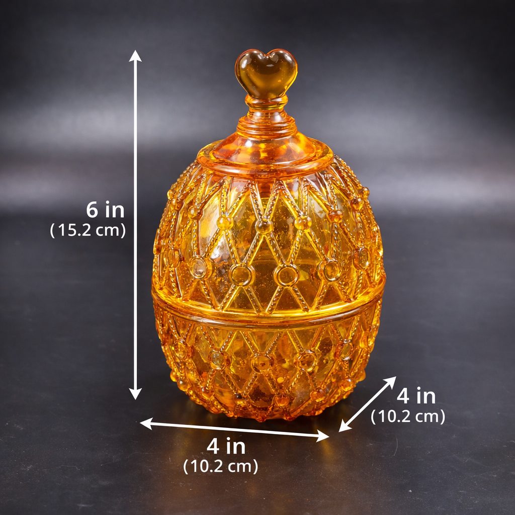 Amber Easter Egg Jewelry Box