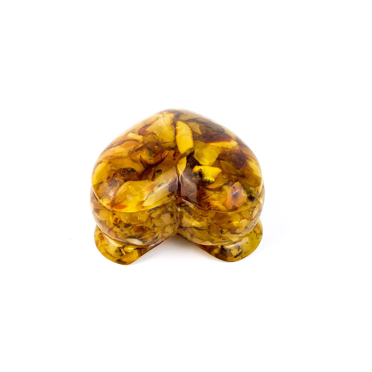 USA Handmade Heart Shaped Box Natural Baltic Amber KIZIMA