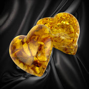 USA Handmade Heart Shaped Box Natural Baltic Amber KIZIMA