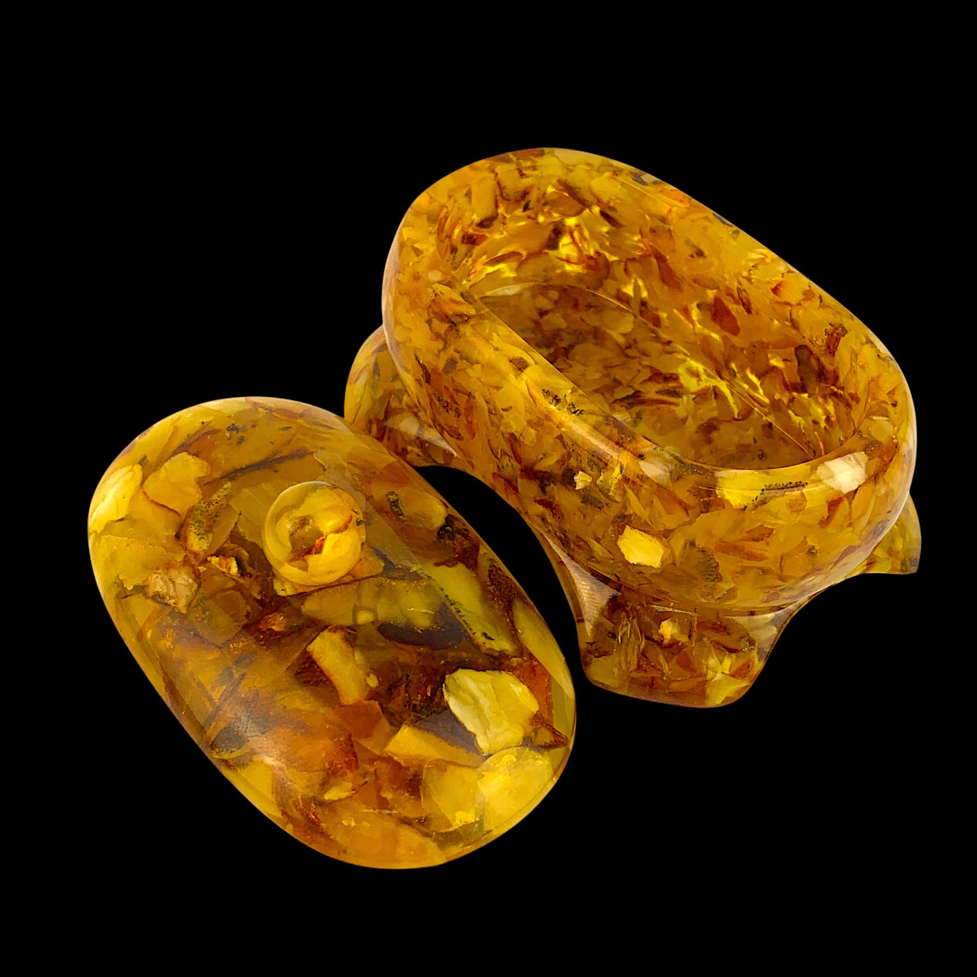 Handmade Baltic Amber Jewelry Box | Unique Amber Trinket Box | Luxury Gift for Her | Natural Amber Keepsake Box | KIZIMA USA