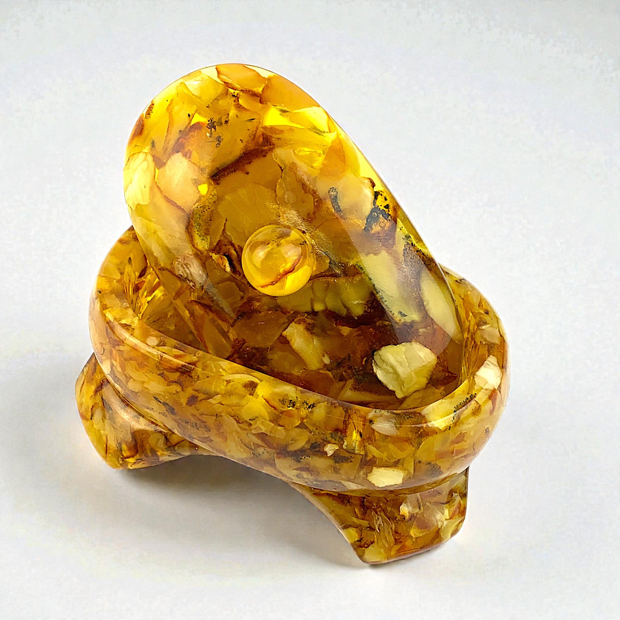 Handmade Baltic Amber Jewelry Box | Unique Amber Trinket Box | Luxury Gift for Her | Natural Amber Keepsake Box | KIZIMA USA