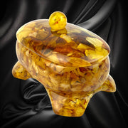 Handmade Baltic Amber Jewelry Box | Unique Amber Trinket Box | Luxury Gift for Her | Natural Amber Keepsake Box | KIZIMA USA