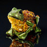Baltic amber Fortune Frog figurine, handmade by KIZIMA New York