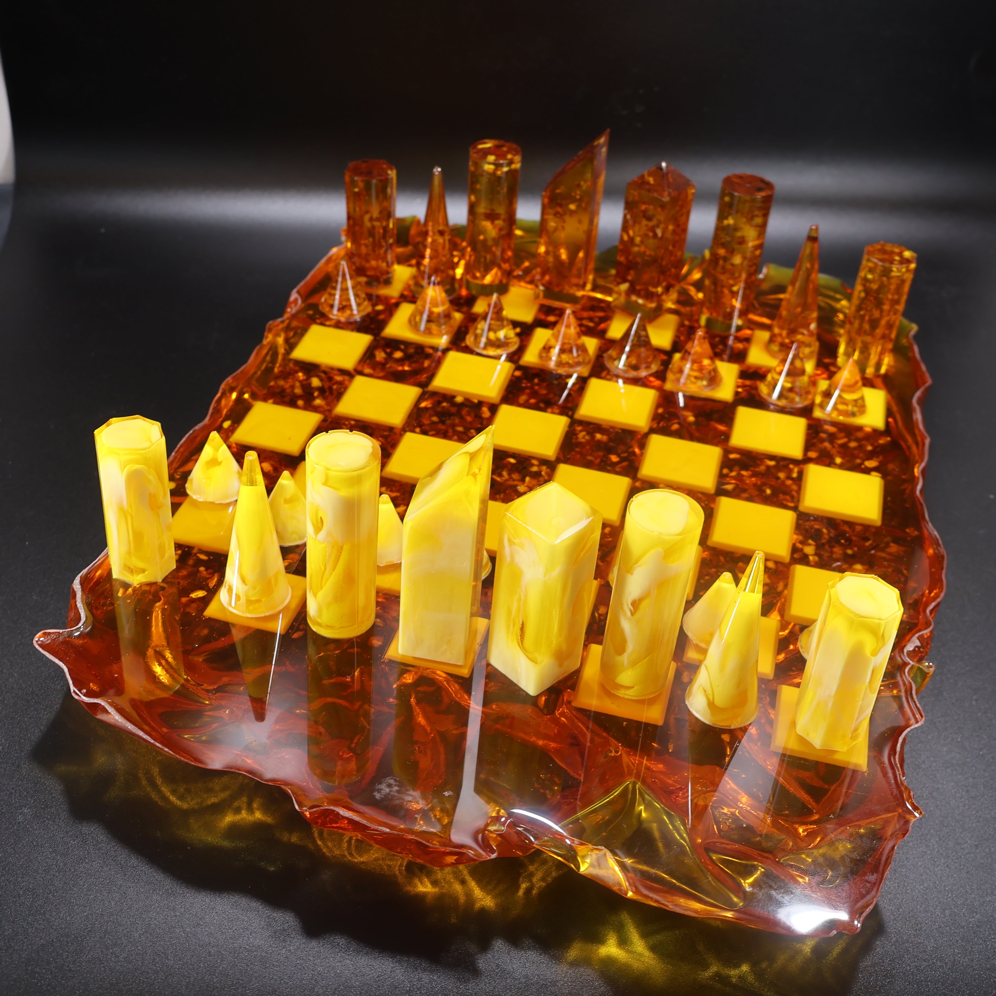 Manhattan Skyline — Baltic Amber Chess Set | Handmade in New York by KIZIMA®