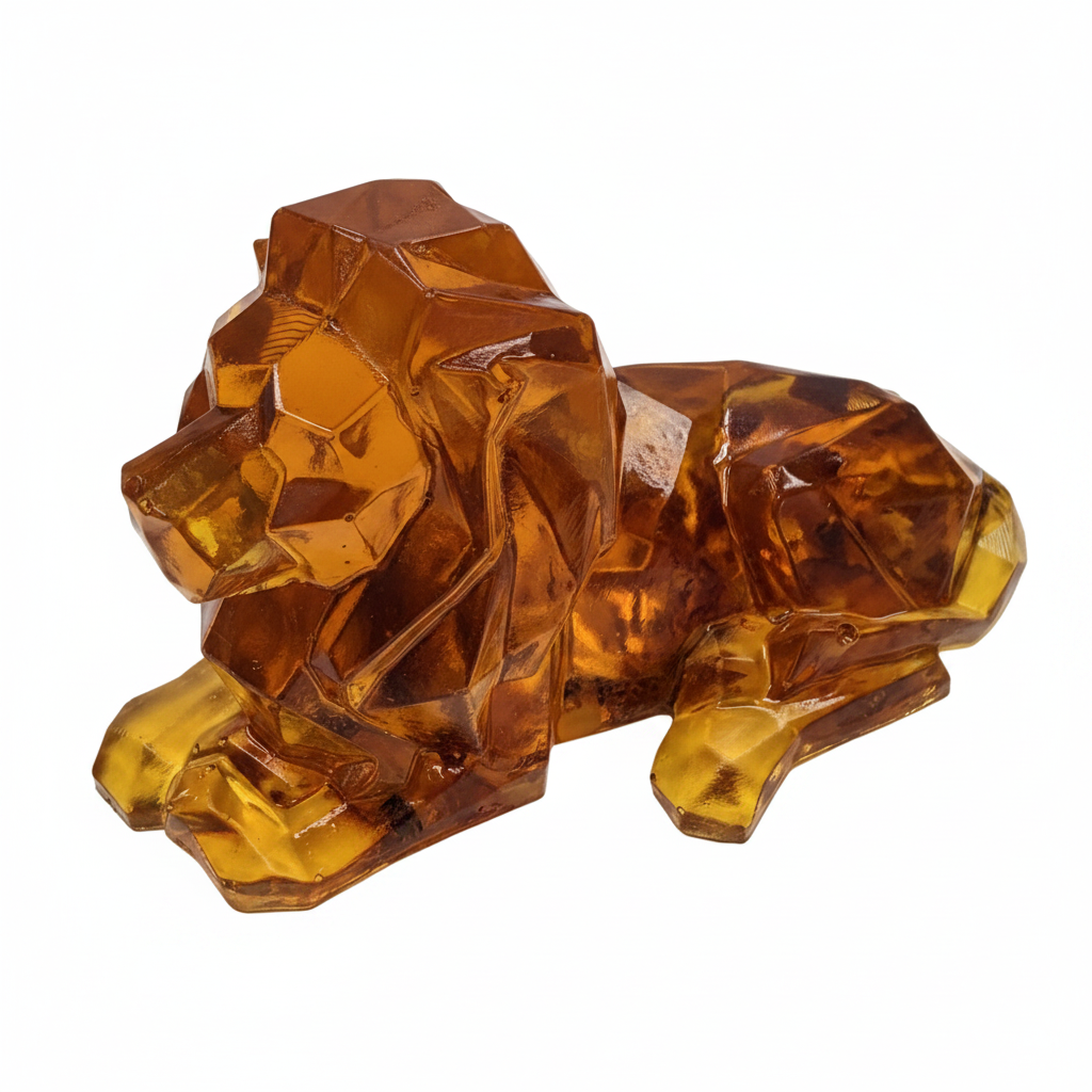Leo Zodiac Lion Baltic Amber Figurine — Made in USA | KIZIMA®