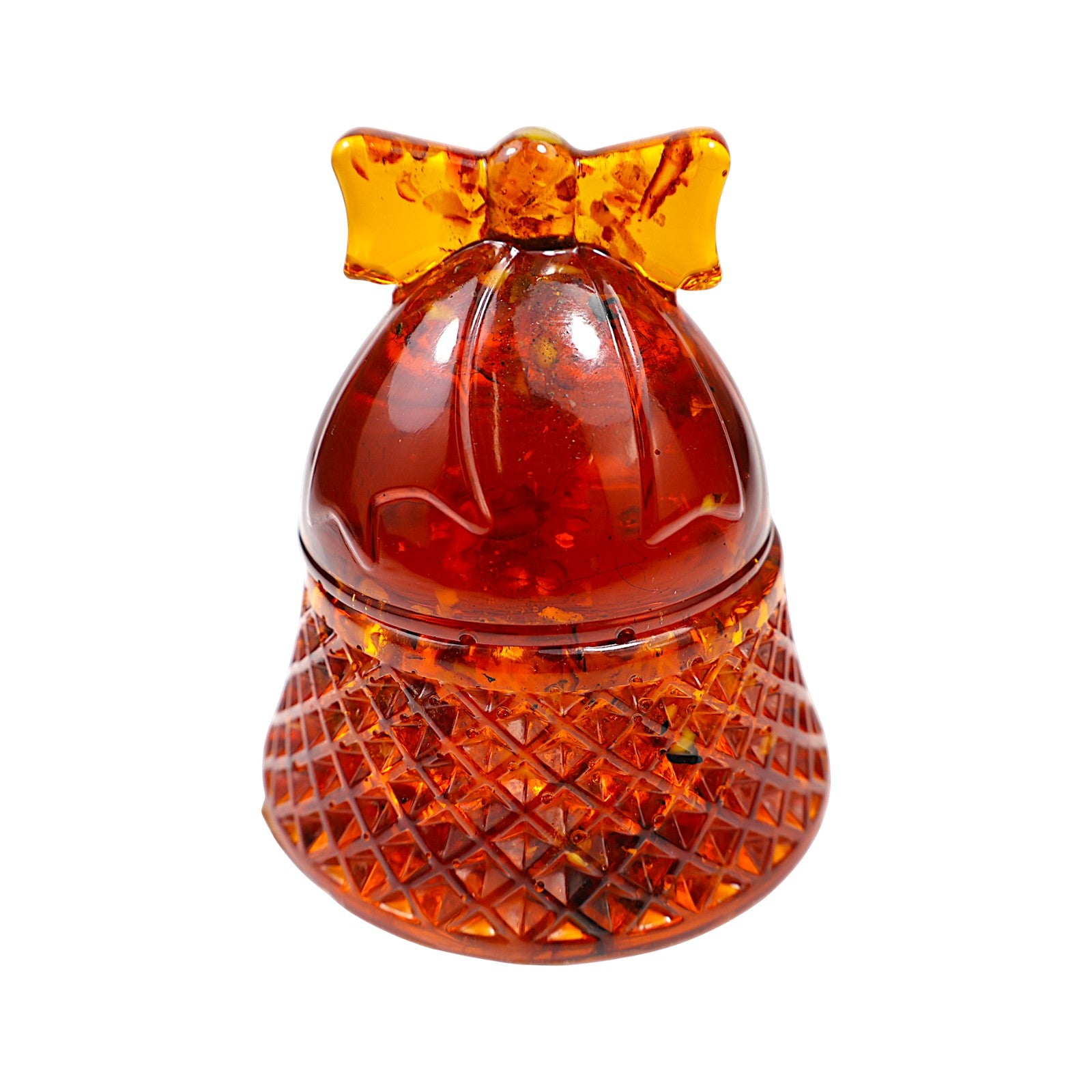 Amber Bell Jewelry Box – Handmade Baltic Amber Trinket Box, Gift for Her, Unique Amber Decor by KIZIMA USA New York