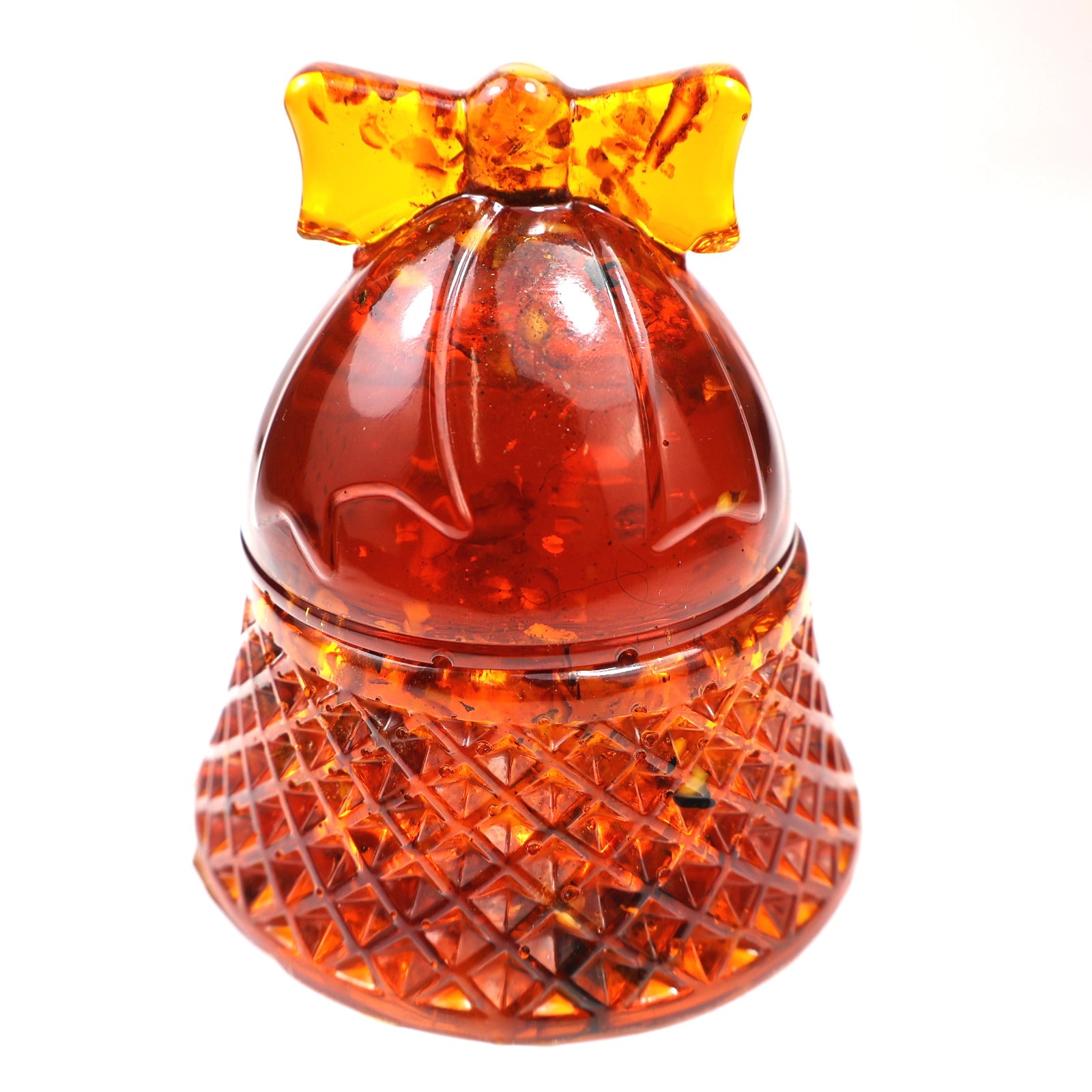 Amber Bell Jewelry Box – Handmade Baltic Amber Trinket Box, Gift for Her, Unique Amber Decor by KIZIMA USA New York
