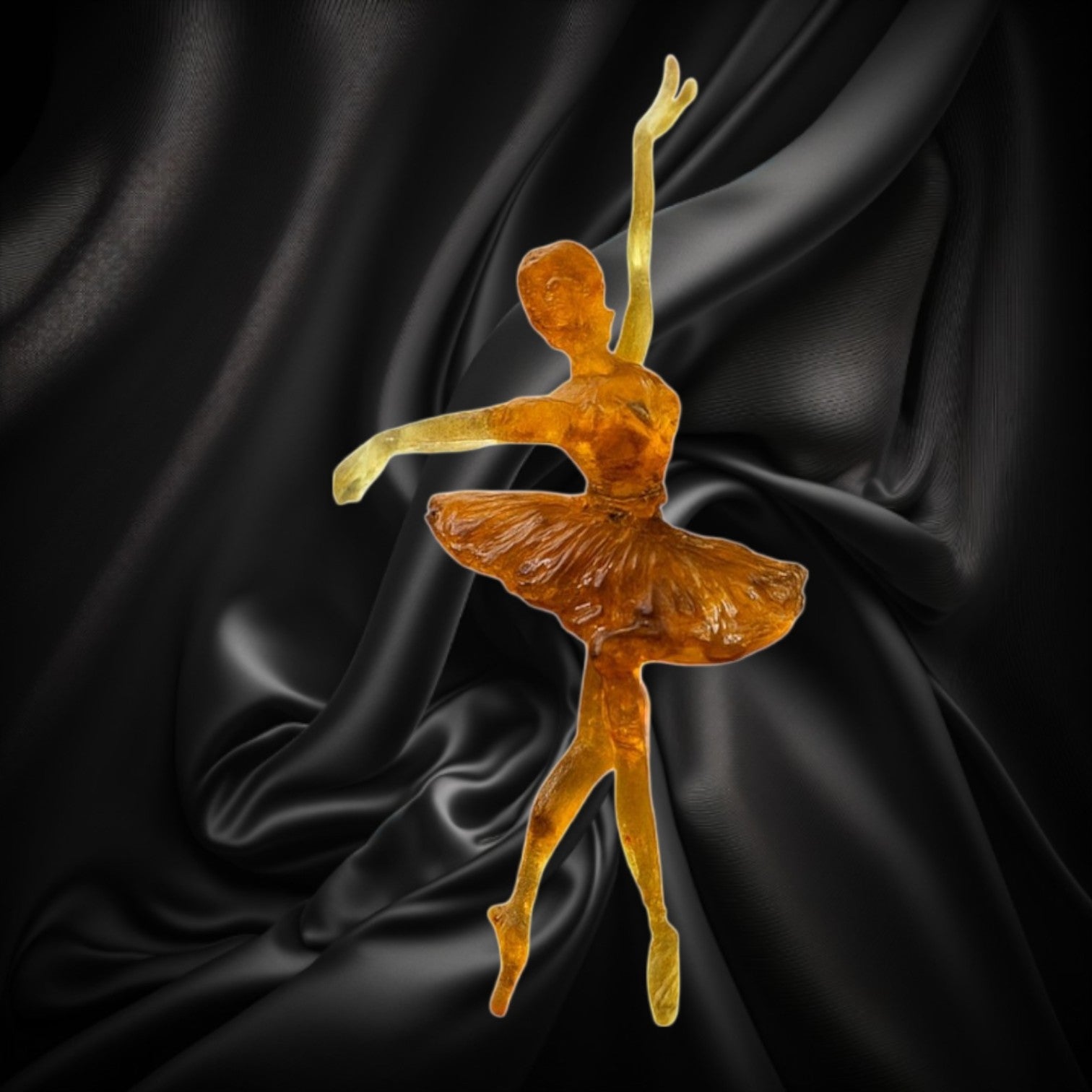 USA Miniature Ballerina Figurine | Handcrafted Amber Tabletop Ballerina Figurine | Gift for Ballet Lovers Brooklyn New York