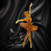 USA Miniature Ballerina Figurine | Handcrafted Amber Tabletop Ballerina Figurine | Gift for Ballet Lovers Brooklyn New York