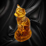 Baltic amber Sphinx cat statue figurine, handmade by KIZIMA New York