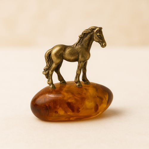 USA Christmas 2026 – Handmade Mini Brass Horse Figurine – KIZIMA