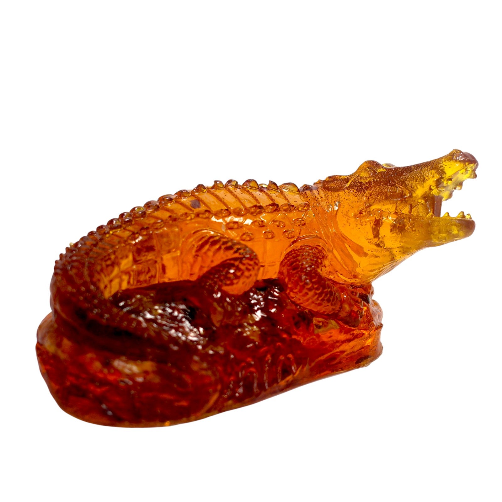 Amber Crocodile Figurine