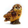 Baltic amber wise owl figurine, handmade by KIZIMA New York