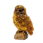 USA Handmade Owl Figurine Natural Baltic Amber KIZIMA