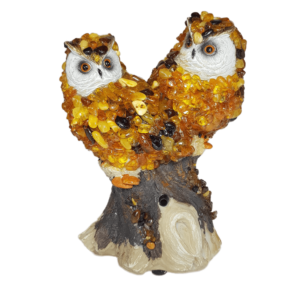 Made in US | Handmade | Musical owl Baltic amber KIZIMA