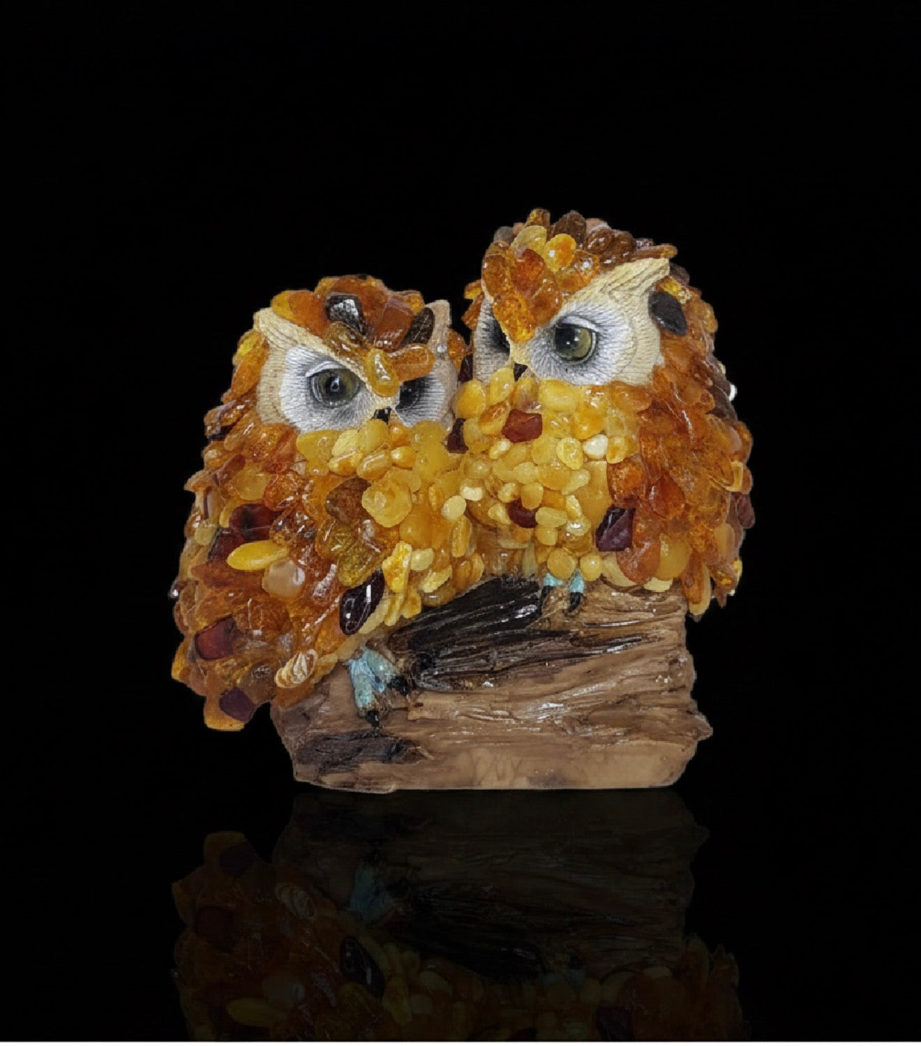 Charming Owl Baltic Amber Figurine — Made in USA | KIZIMA®