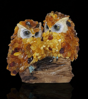 Charming Owl Baltic Amber Figurine — Made in USA | KIZIMA®