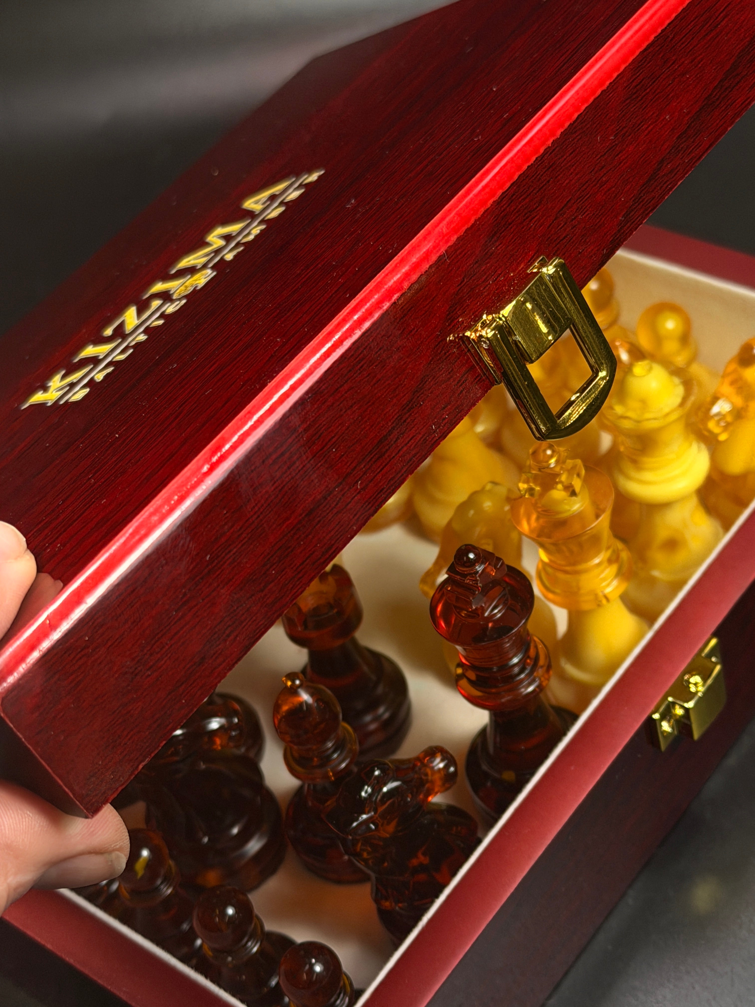 Baltic Amber Chess Pieces, Executive Gift — Made in USA | KIZIMA®
