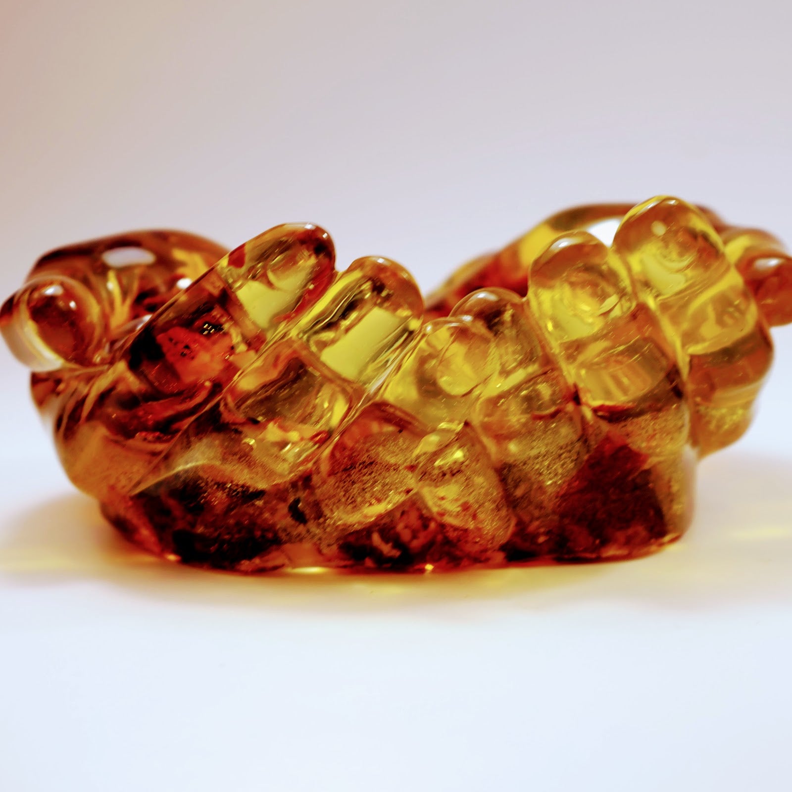 Amber Hands of Love Bowl Baltic Amber Wedding and Anniversary Gift Ring Holder