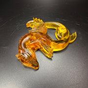 KIZIMA® Made in USA Baltic Amber Dragon Figurine | Serpent Tail | Handmade Luxury Gift