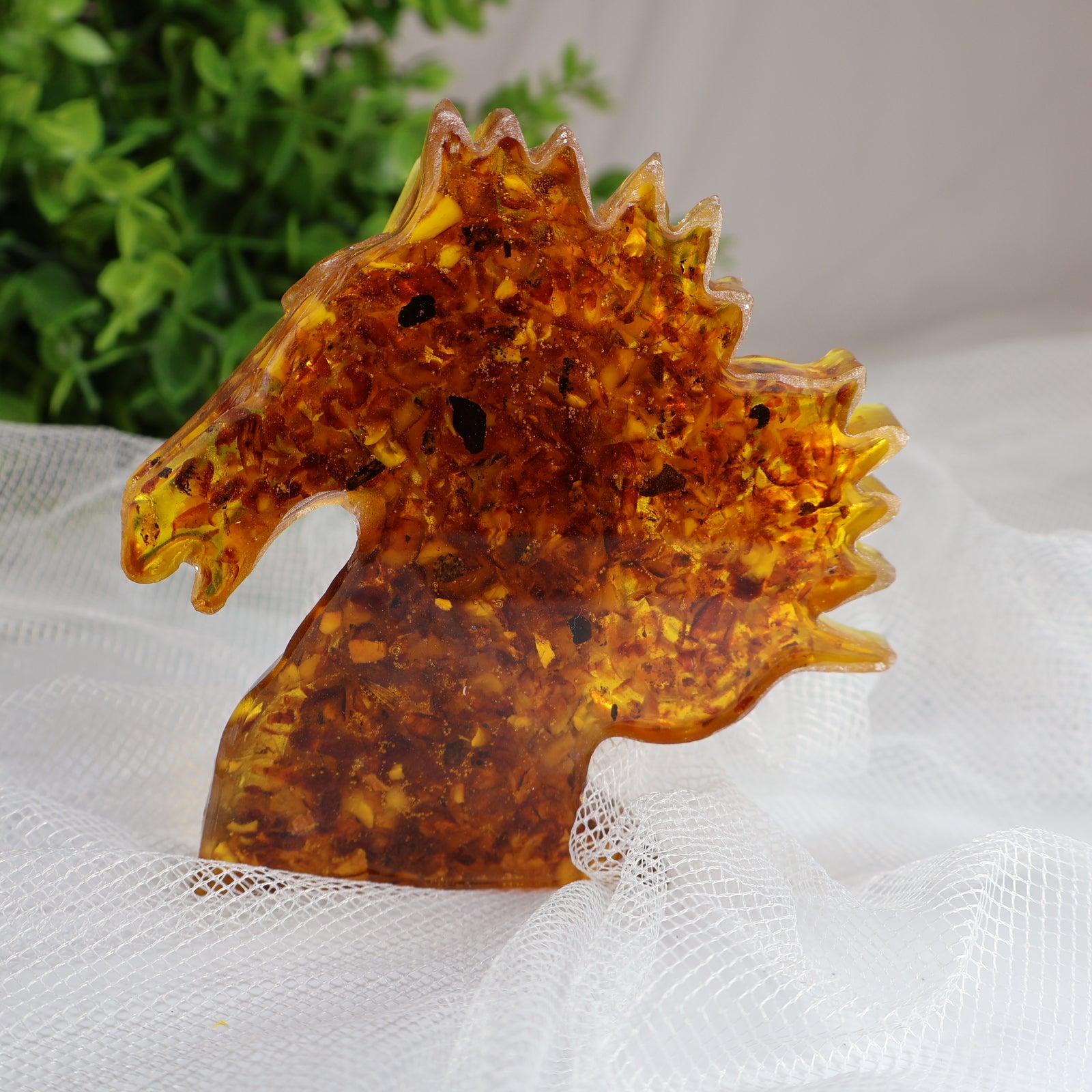 Amber Horse Bookend Handmade KIZIMA 2026 Symbol – Luxury Business Gift for Men