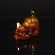 Golden Cat Baltic Amber Figurine — Made in USA | KIZIMA®