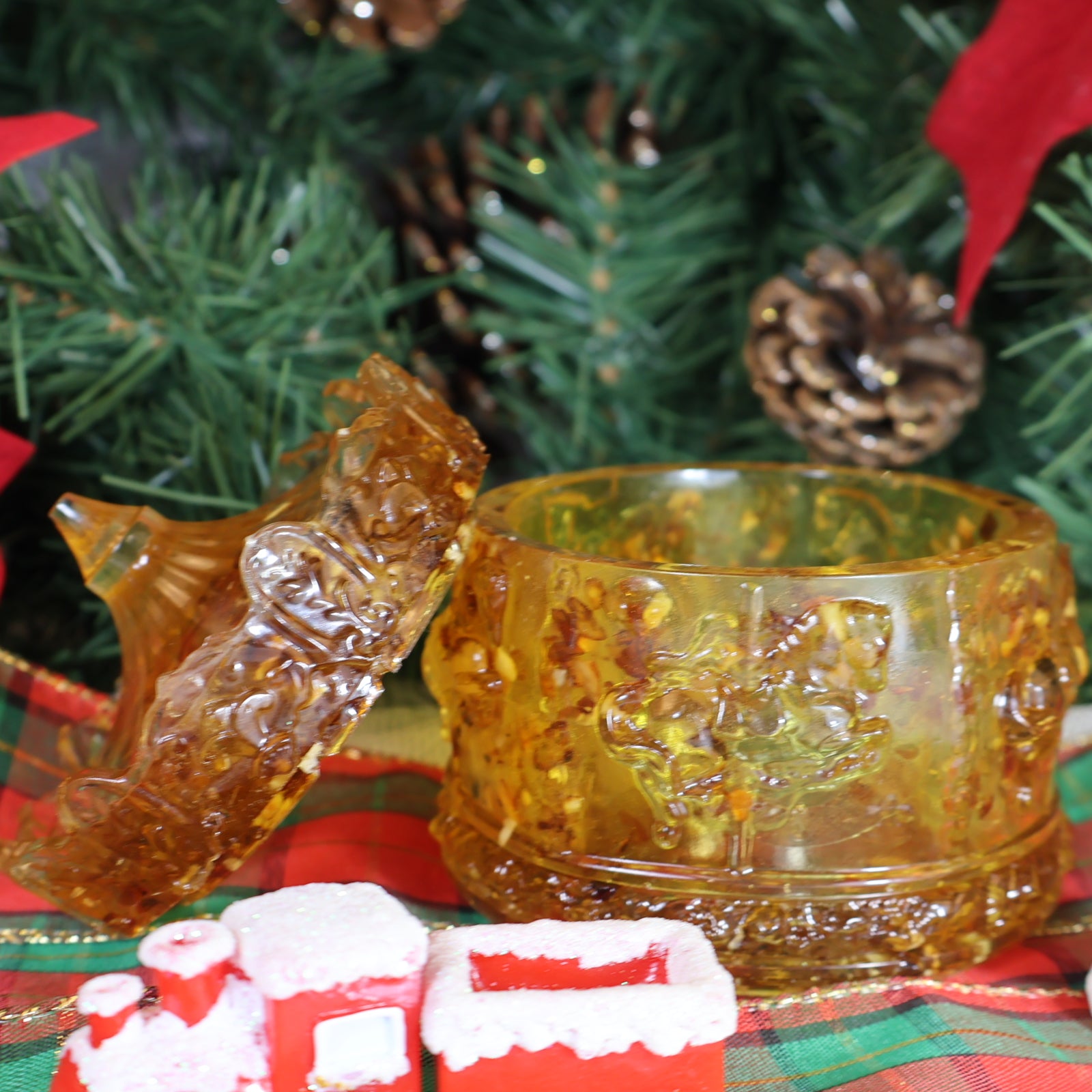 Christmas 2026 Amber Jewelry Box | Baltic Amber Horses Carousel | Unique Keepsake Decorative Box | Handmade Gift by KIZIMA USA