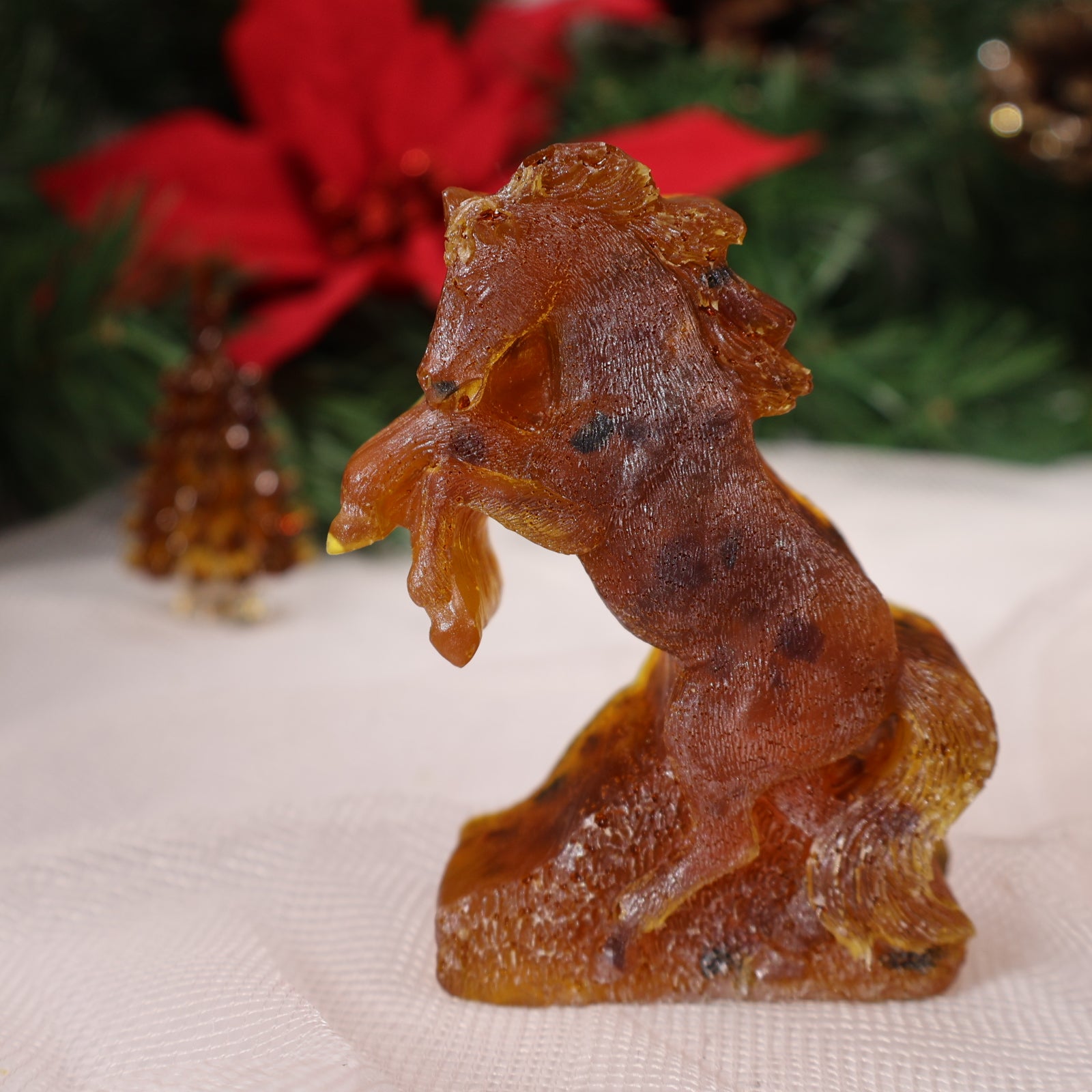 Handmade Baltic Amber Horse Head Bookend  Gift KIZIMA Peter the Great