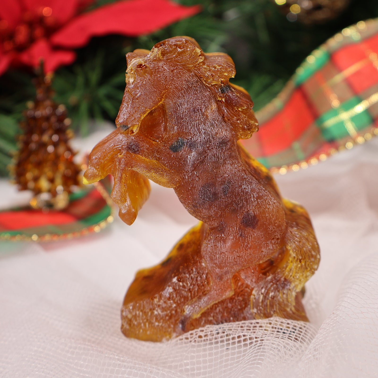 Handmade Baltic Amber Horse Head Bookend  Gift KIZIMA Peter the Great