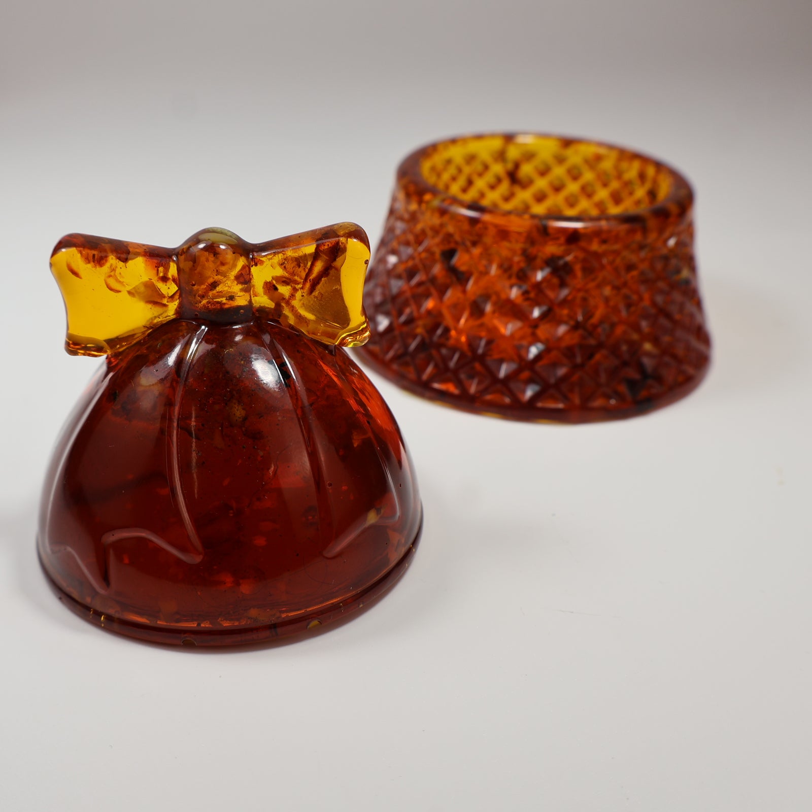 Amber Bell Jewelry Box – Handmade Baltic Amber Trinket Box, Gift for Her, Unique Amber Decor by KIZIMA USA New York