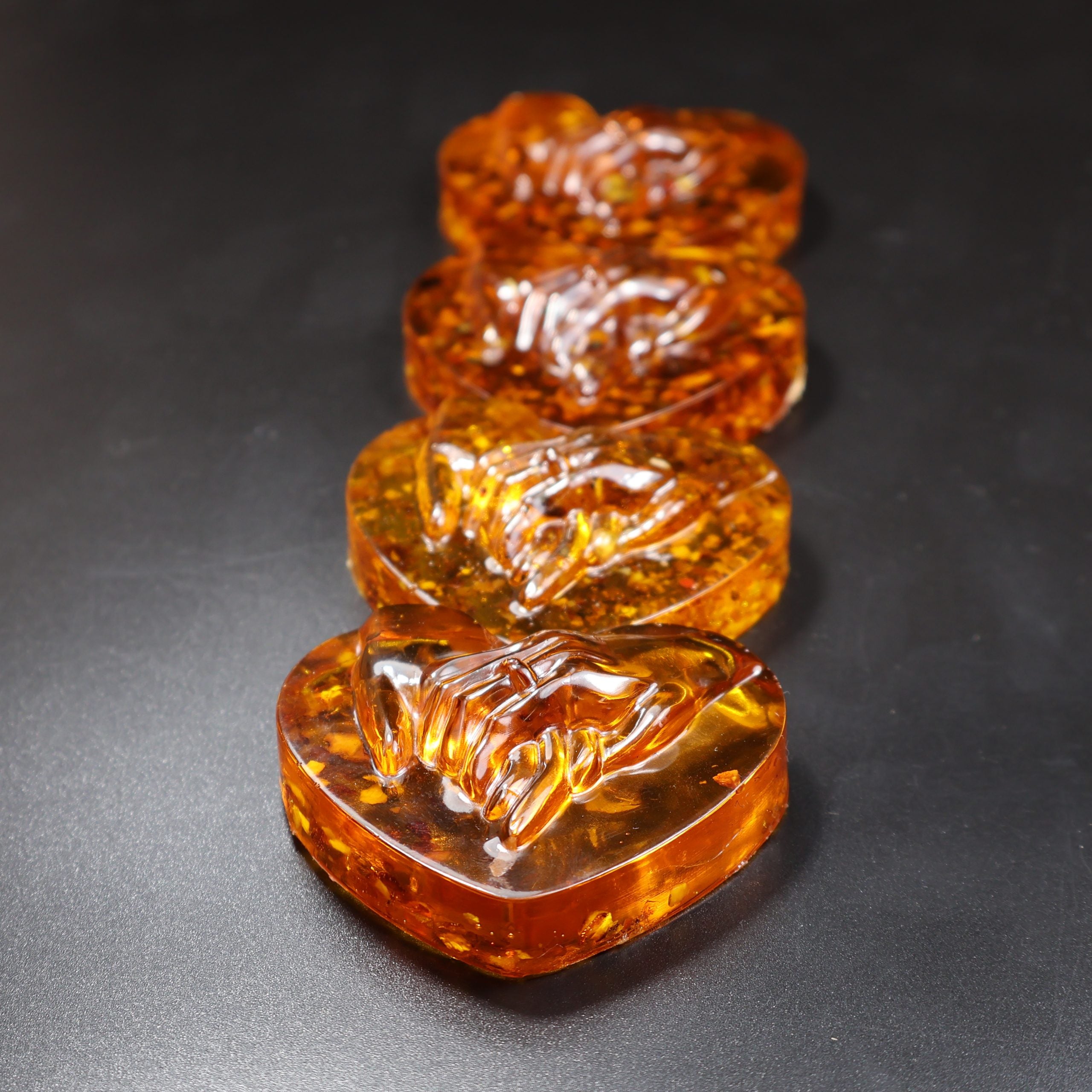 Handmade Amber Heart Sculpture, Valentine’s Day Gift – KIZIMA USA