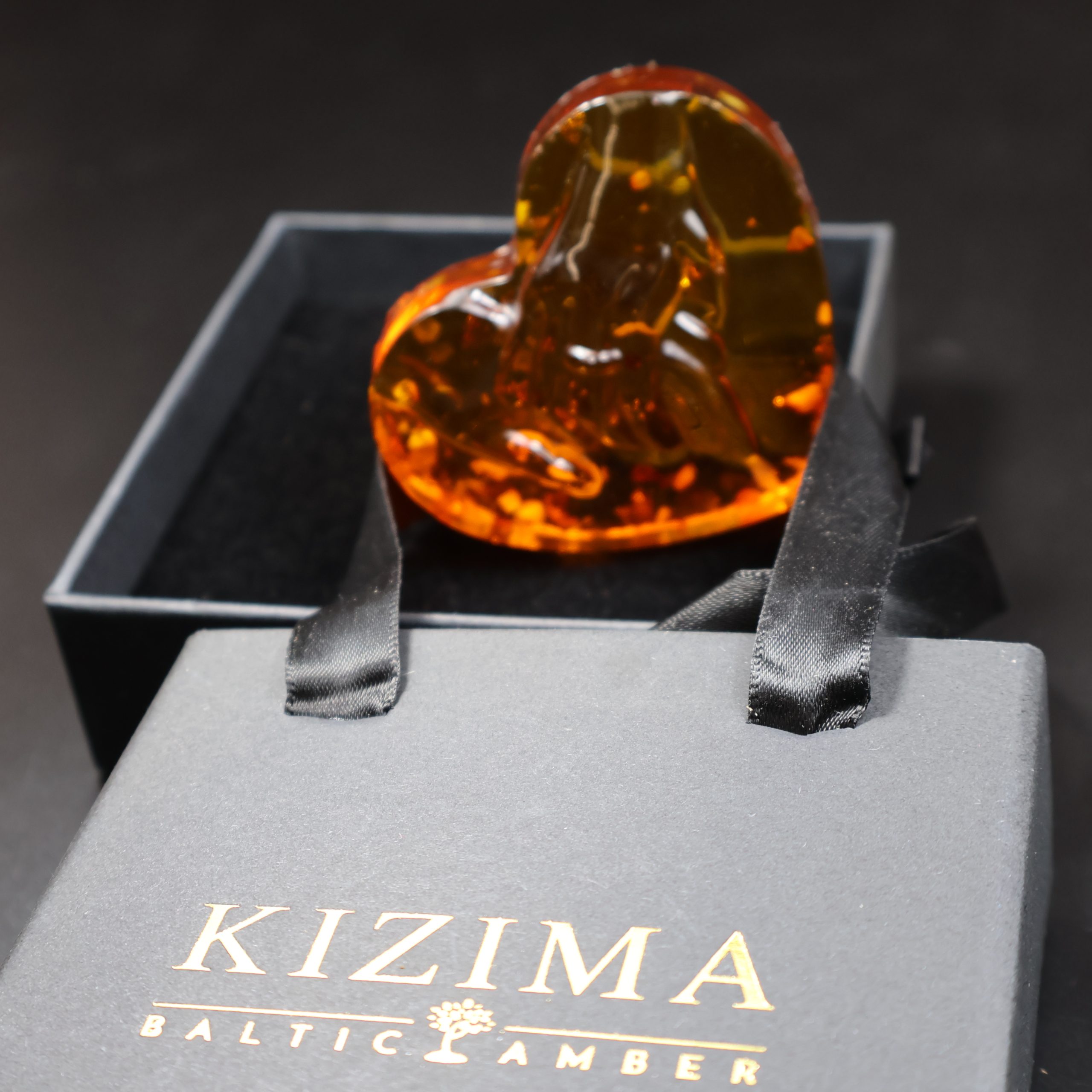 Handmade Amber Heart Sculpture, Valentine’s Day Gift – KIZIMA USA