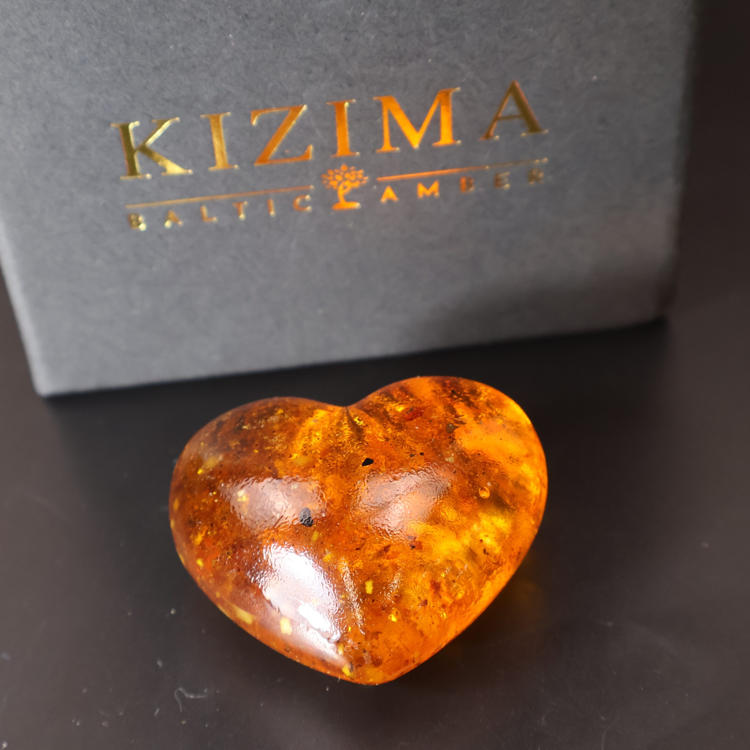 Handmade Amber Heart Sculpture, Valentine’s Day Gift – KIZIMA USA