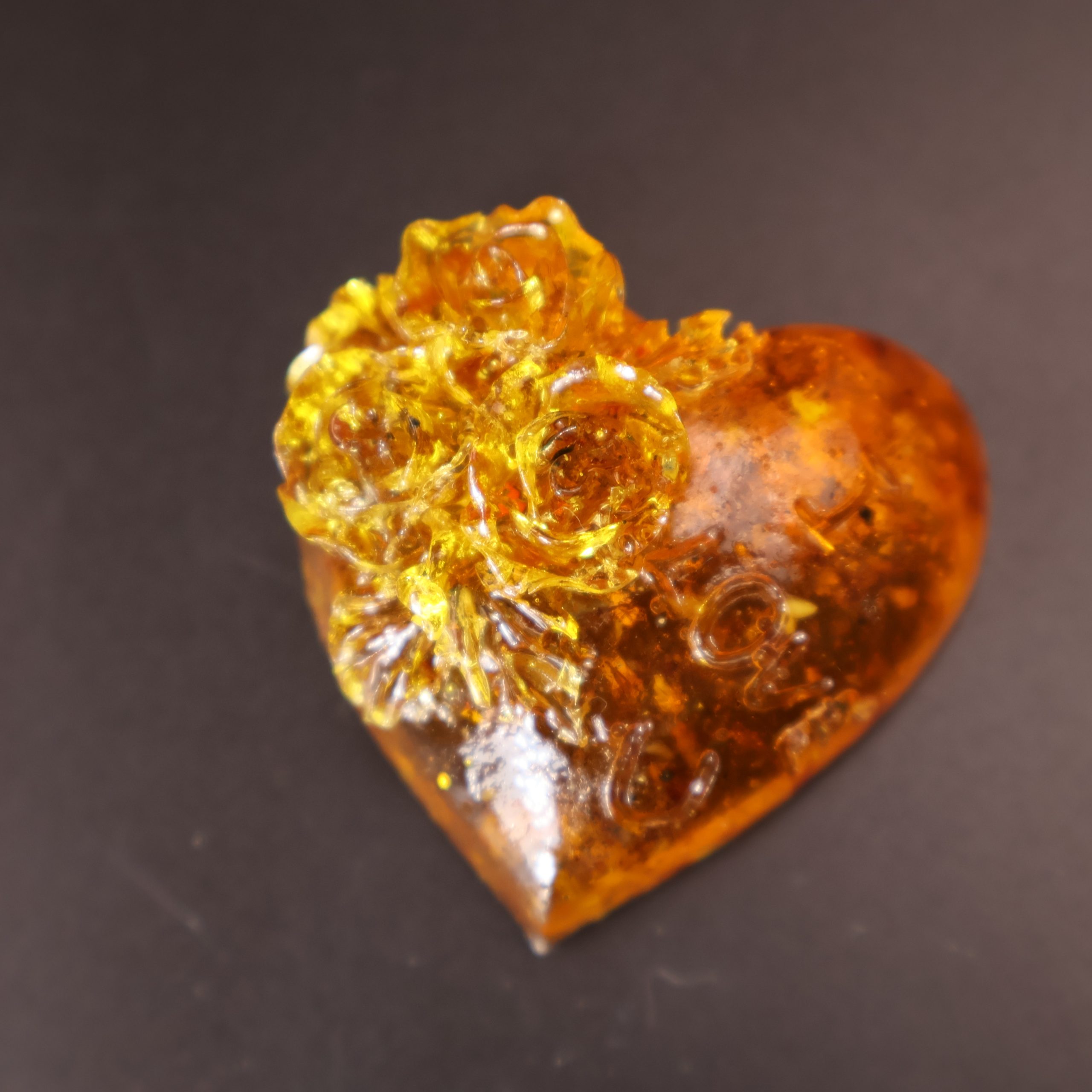 Handmade Amber Heart Sculpture, Valentine’s Day Gift – KIZIMA USA
