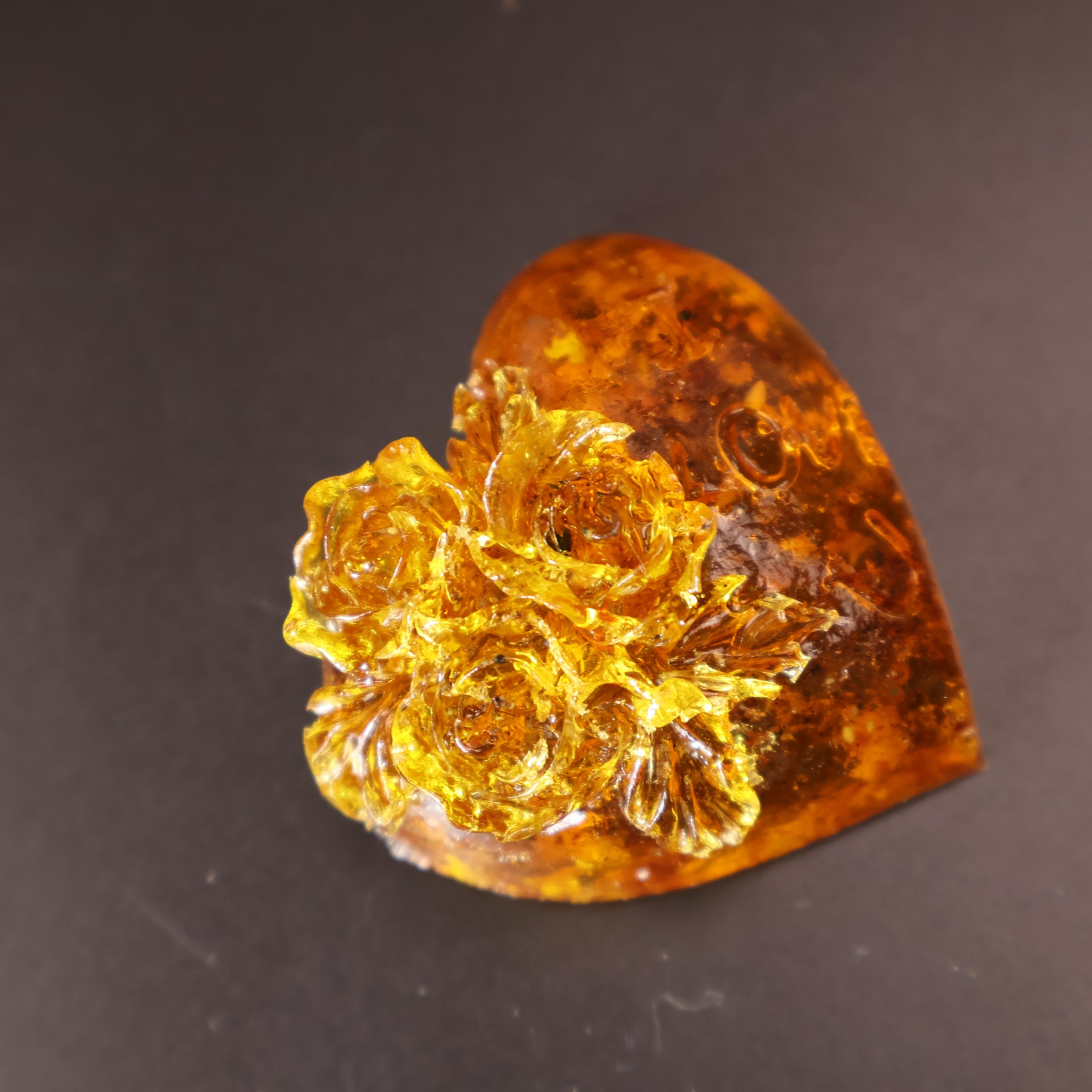 Handmade Amber Heart Sculpture, Valentine’s Day Gift – KIZIMA USA