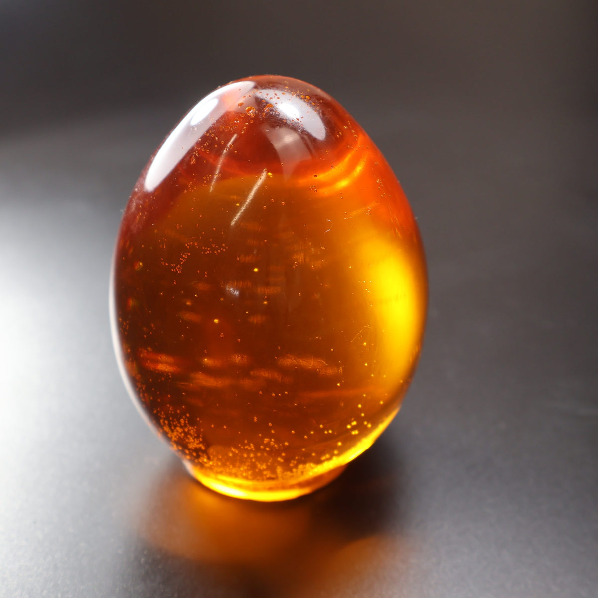 Baltic amber Easter eggs by KIZIMA® — genuine amber gift, made in USA, close-up