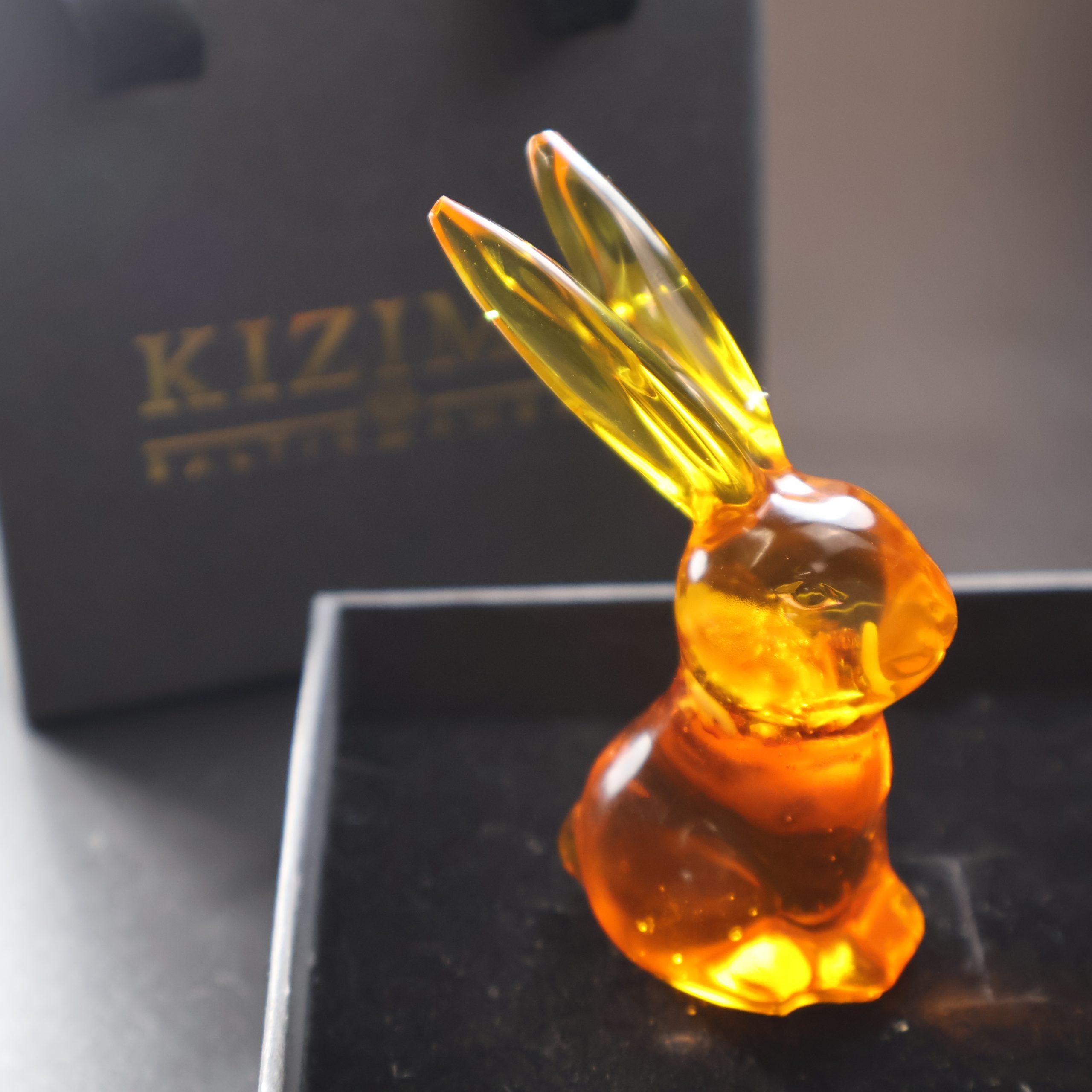 Фигурки кроликов ручной работы из янтаря, 3D, пасхальный подарок от KIZIMA USA.