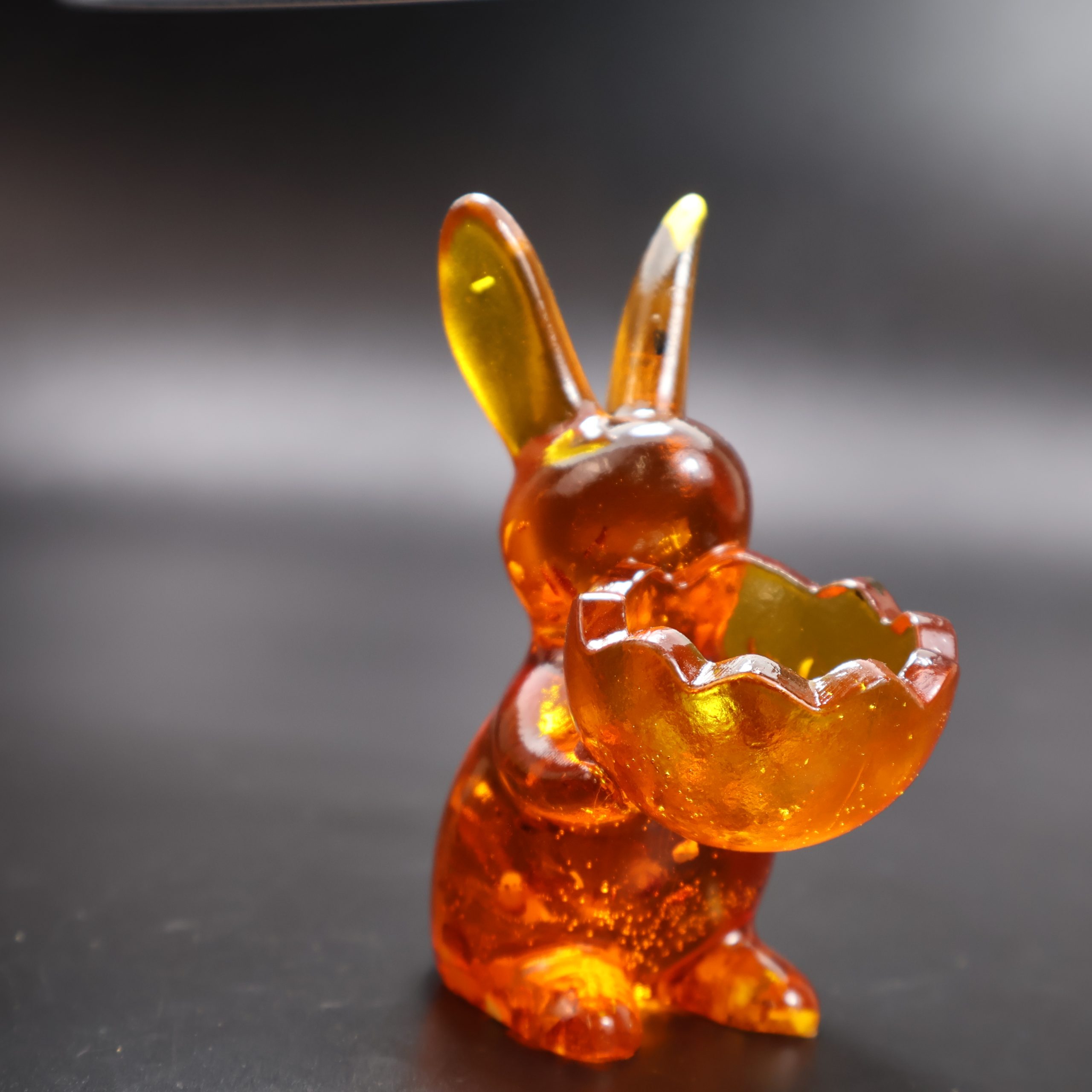 Amber Easter Bunny Egg Holder