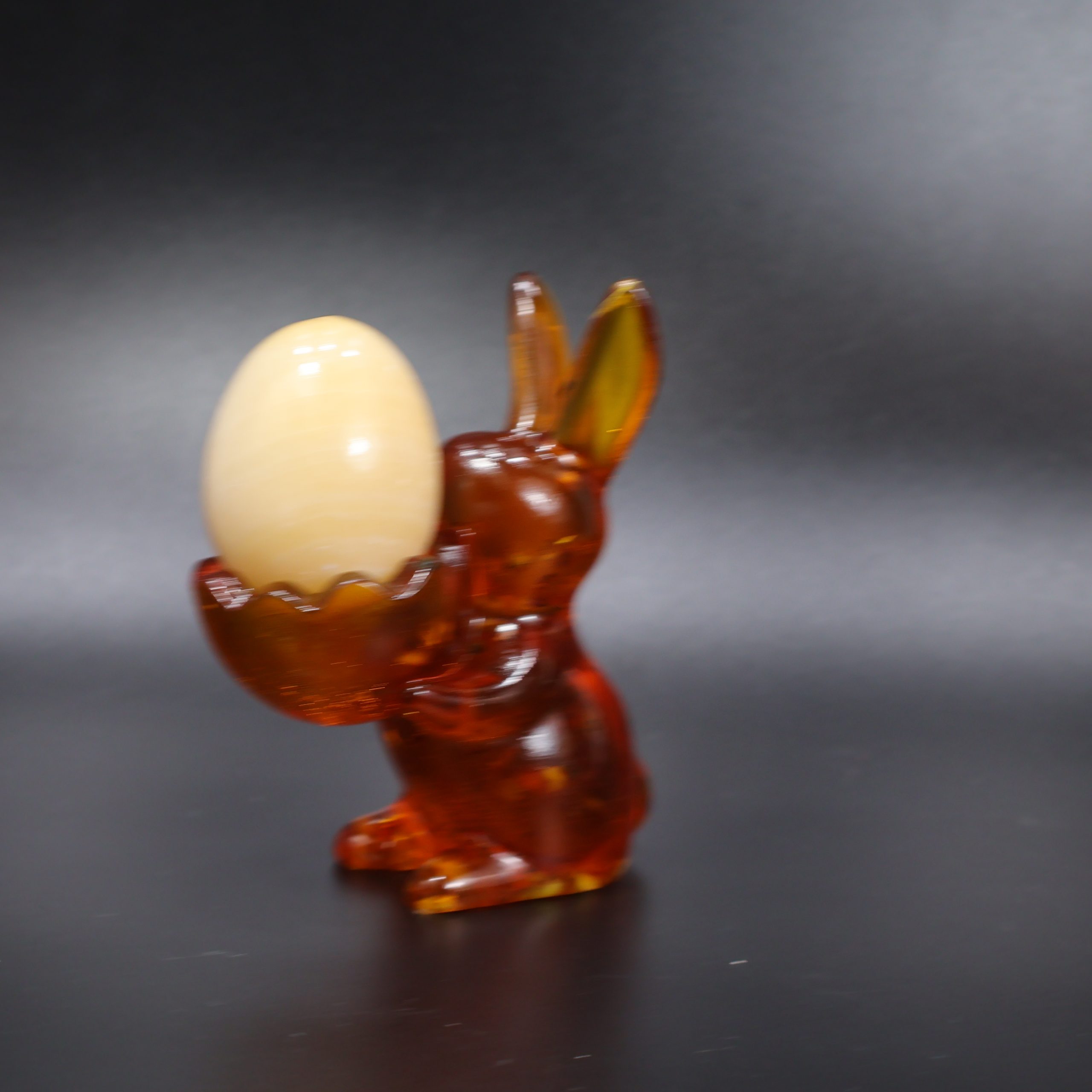Amber Easter Bunny Egg Holder