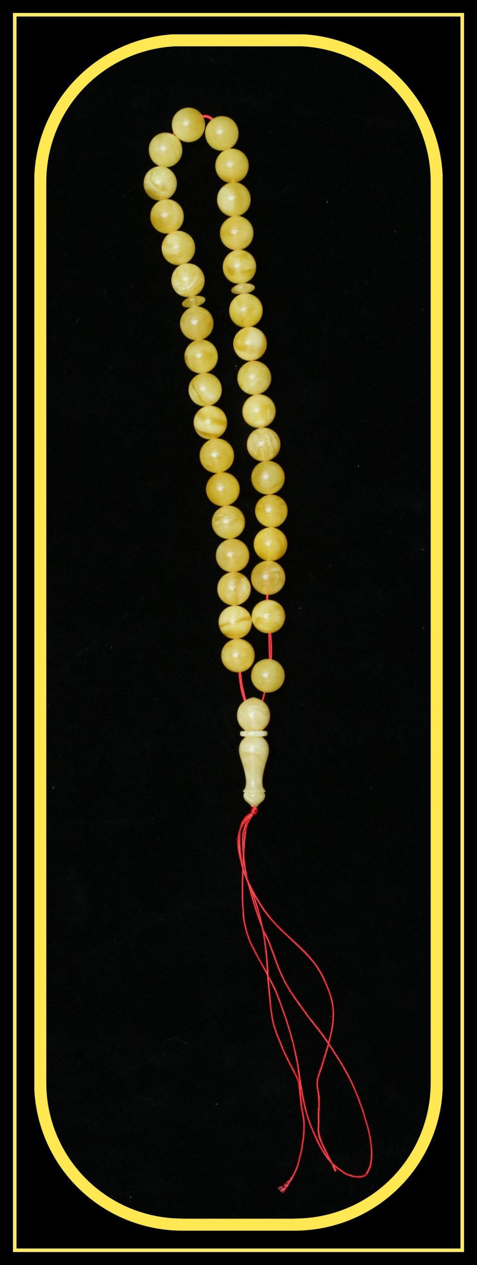 Genuine Baltic Amber Tasbih | Misbaha – Islamic Prayer Beads Handmade 33 Beads Gift for Men