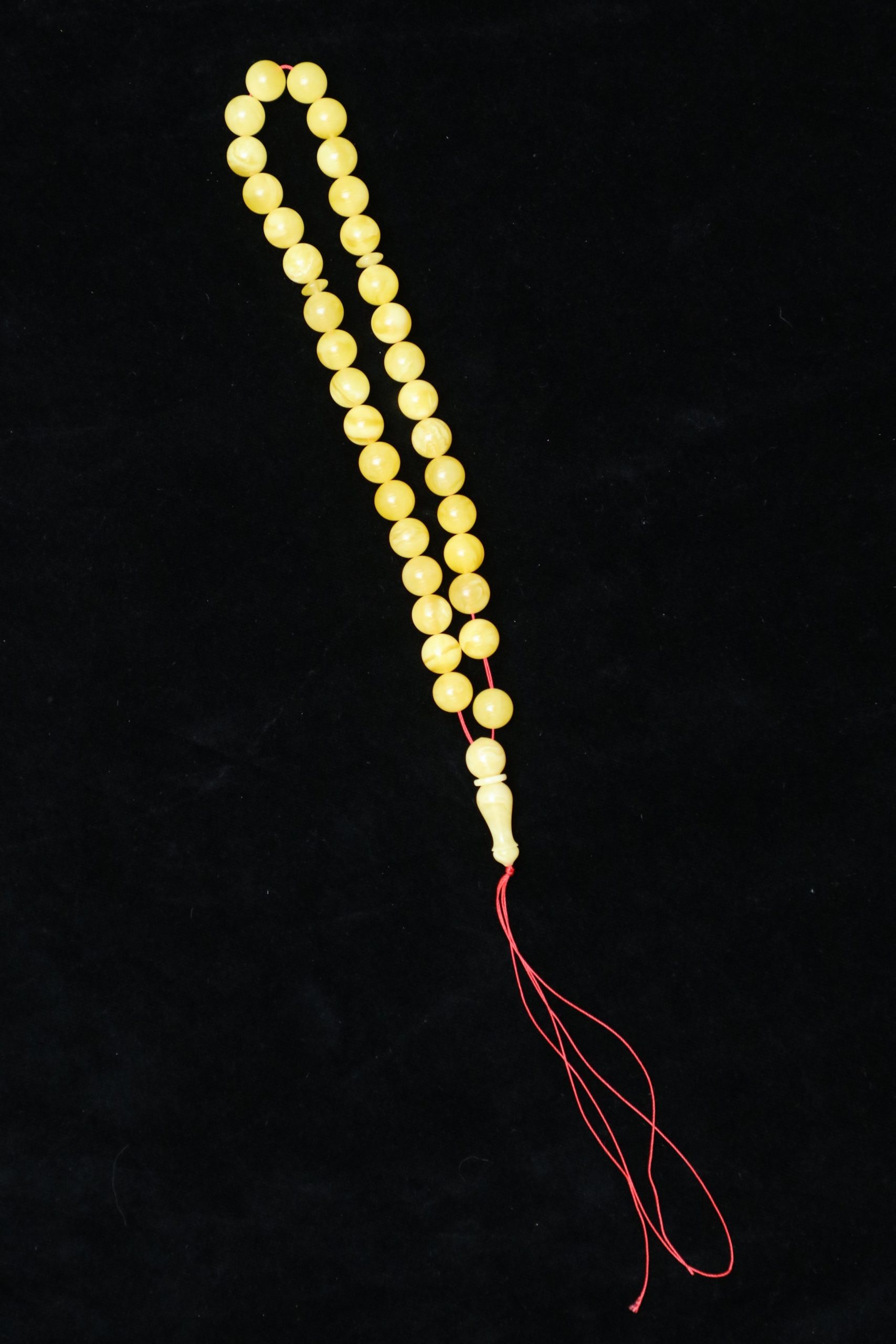 Genuine Baltic Amber Tasbih | Misbaha – Islamic Prayer Beads Handmade 33 Beads Gift for Men
